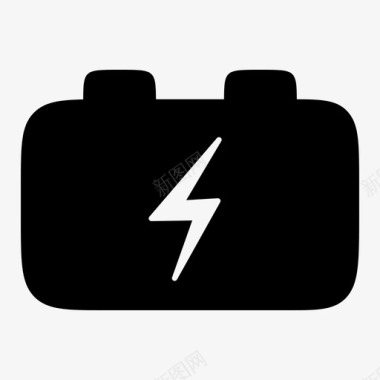 汽车电池卡车电力图标图标