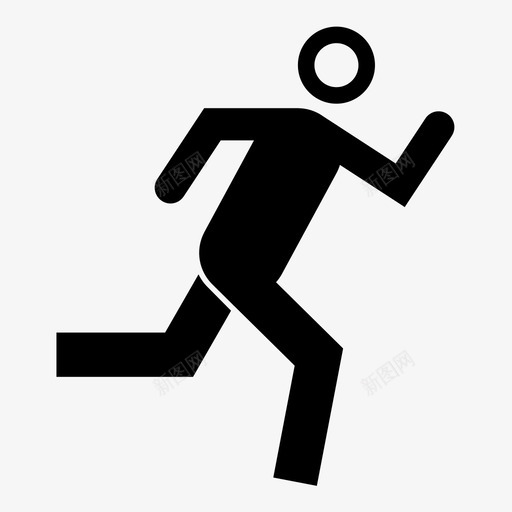 跑步有氧运动运动图标svg_新图网 https://ixintu.com 健身 场地 快速 有氧运动 田径 越野 跑步 运动