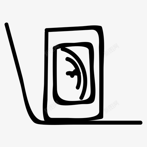 手机和笔记本电脑媒体手绘涂鸦图标svg_新图网 https://ixintu.com 媒体手绘涂鸦图标 手机和笔记本电脑