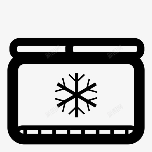 冰箱冰淇淋保鲜图标svg_新图网 https://ixintu.com 保鲜 冰淇淋 冰箱 夏日 家用 家用电器 科技 长方形 雪 雪花 餐厅
