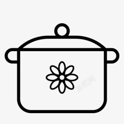 瓦罐菜锅厨房食物图标高清图片