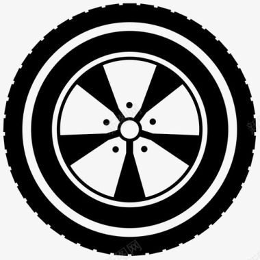 汽车轮胎车轴圆形图标图标