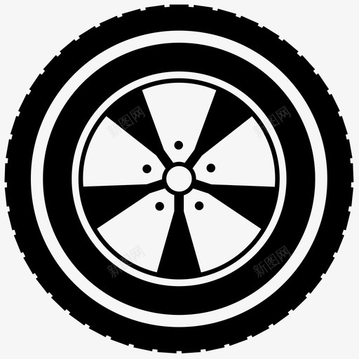 汽车轮胎车轴圆形图标svg_新图网 https://ixintu.com 内胎 圆形 汽车轮胎 胎面 车轮 车轴 轮胎