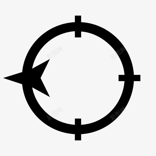 西罗盘方向图标svg_新图网 https://ixintu.com 导航 左 方向 罗盘 西