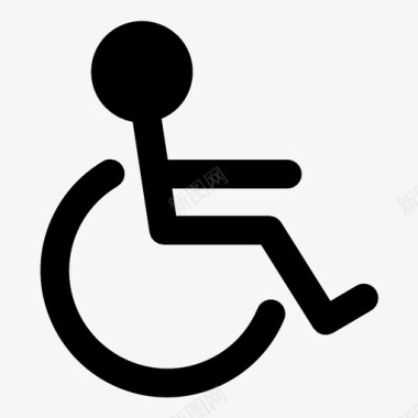 残疾人轮椅病人图标图标
