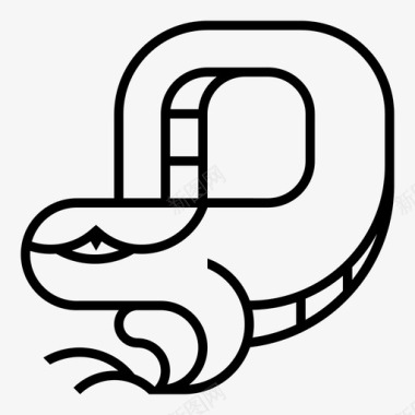蛇爬行动物纹身图标图标