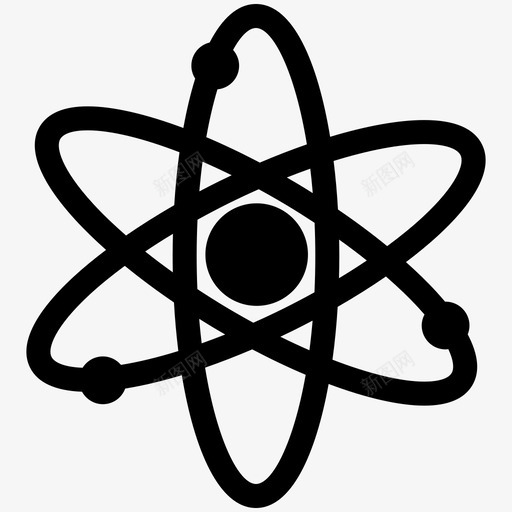 原子能量分子图标svg_新图网 https://ixintu.com 分子 原子 核 物理 科学 粒子 能量