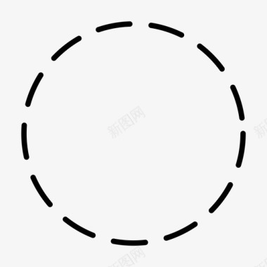 圆形虚线缝制图标图标
