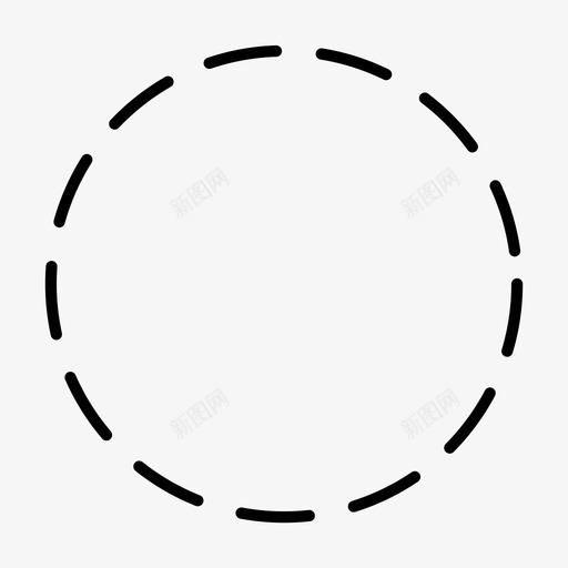 圆形虚线缝制图标svg_新图网 https://ixintu.com 圆形 缝制 虚线 透明