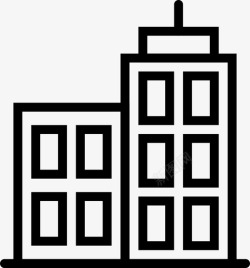 高层建筑建筑商业公司图标高清图片