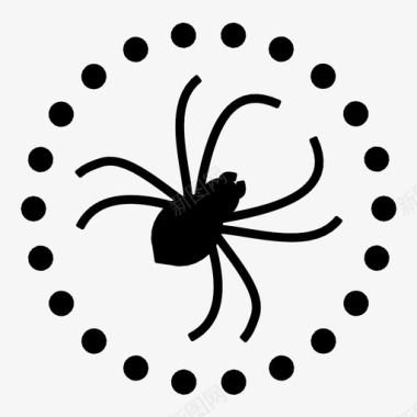 蜘蛛害虫寄生虫图标图标