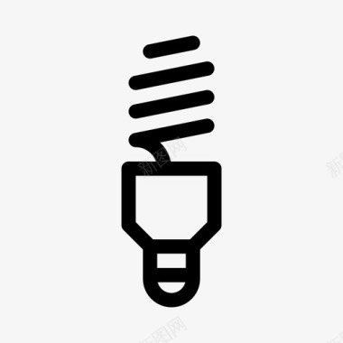 荧光灯泡可持续发展电力图标图标