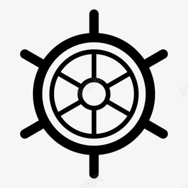 船轮船舵图标图标