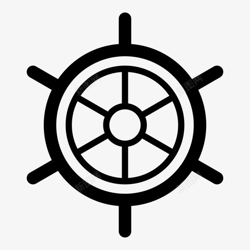 船轮船舵图标svg_新图网 https://ixintu.com 舵 船 船轮 装配