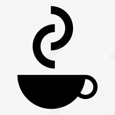 咖啡杯茶杯蒸汽图标图标