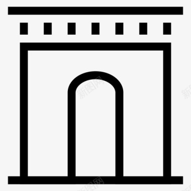 拱门建筑纪念碑图标图标