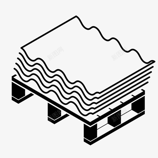 托盘木材仓库图标svg_新图网 https://ixintu.com 仓库 储存 工业 工厂 建筑 托盘 托盘运输 木材 板材 运输