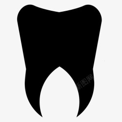 牙列不齐牙齿小齿牙医图标高清图片