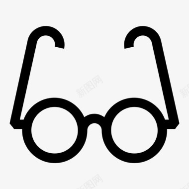 眼镜视图简单眼镜图标图标