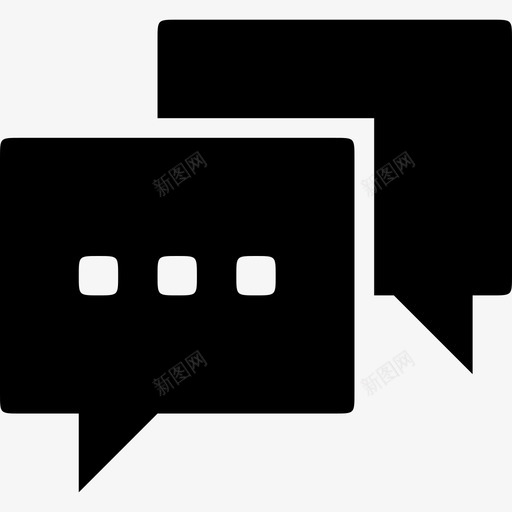 信息谈话语音泡沫图标svg_新图网 https://ixintu.com 交流 信息 对话 语音泡沫 说话 谈话