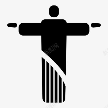 基督救世主里约热内卢象征城市图标图标