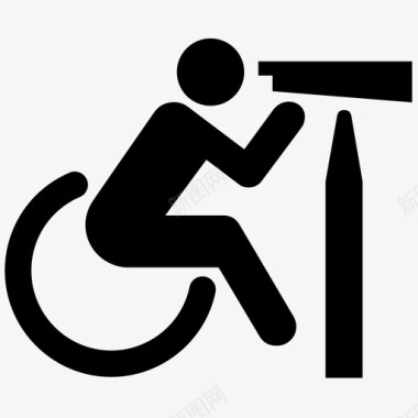 轮椅通道人照片图标图标