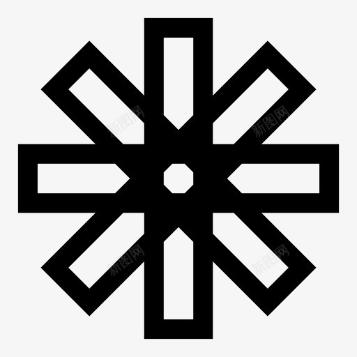 星号记住雪花图标svg_新图网 https://ixintu.com 星号 星星 记住 雪花