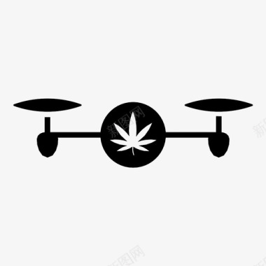 大麻运送四轮直升机物品图标图标