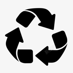 再利用标识回收闭环环保图标高清图片