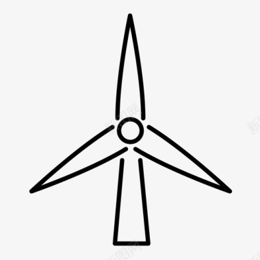 风力涡轮机可持续发展电力图标图标