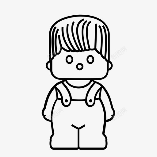 男孩孩子游戏图标svg_新图网 https://ixintu.com 复古 孩子 松果 游戏 玩具 男孩