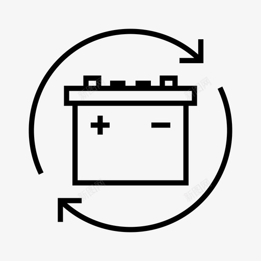 电池能量负图标svg_新图网 https://ixintu.com 充电 再充电 极性 正 电力 电池 电源 能量 负 重新加载