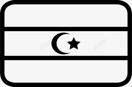 利比亚国旗世界星星图标图标