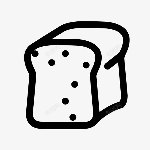 面包碳水化合物食物图标svg_新图网 https://ixintu.com 碳水化合物 面包 食物