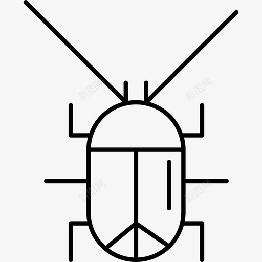 蟑螂动物动物丛林中风图标svg_新图网 https://ixintu.com 丛林中风 动物 蟑螂动物