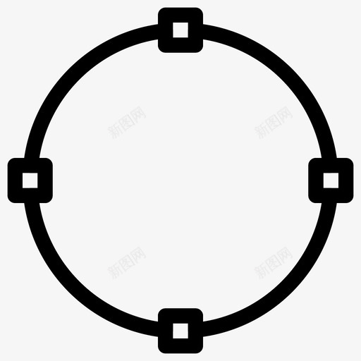 选择圆图标svg_新图网 https://ixintu.com 倾斜 圆 形状 收缩 设计 设计线图标 选择 选择工具