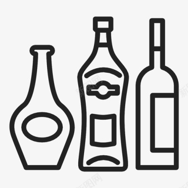 酒类酒吧酒瓶图标图标