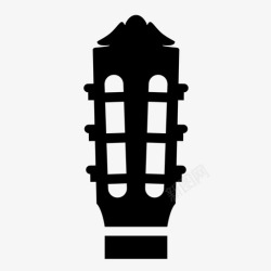 木栓古典吉他主轴箱调音弦乐图标高清图片