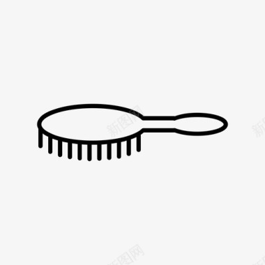 毛刷梳子发饰图标图标