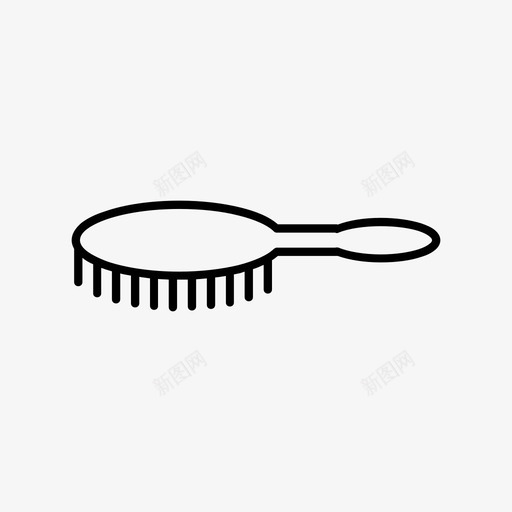 毛刷梳子发饰图标svg_新图网 https://ixintu.com 发型 发饰 梳子 毛刷