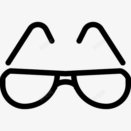 太阳眼镜衣服配件线图标svg_新图网 https://ixintu.com 太阳眼镜 衣服配件线图标