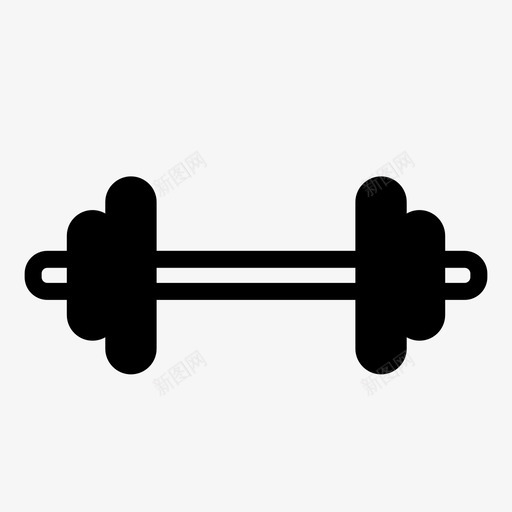 杠铃锻炼健身图标svg_新图网 https://ixintu.com 举重 健身 出生卡 力量 杠铃 重量 锻炼