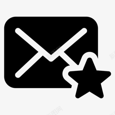 星型邮件固定位置图标图标