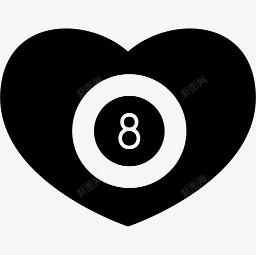 台球心脏有八个球在里面标志心跳图标svg_新图网 https://ixintu.com 台球心脏有八个球在里面 心跳 标志