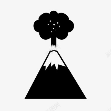 火山山地挥发性图标图标