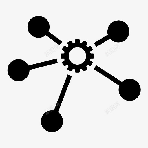 齿轮连接行业链接图标svg_新图网 https://ixintu.com 图形 对象 层次结构 技术 系统 结构 行业 设置 链接 项目 齿轮连接