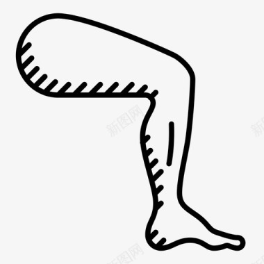 腿大腿肌肉图标图标