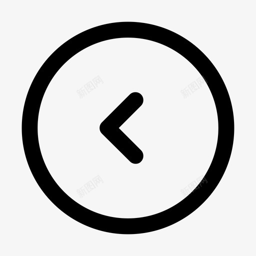 左箭头后退图标svg_新图网 https://ixintu.com 前进 右 后退 大纲基本要素 左 按钮 方向 移动 箭头