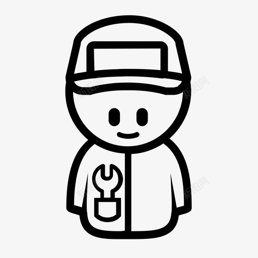 技工扳手工人图标svg_新图网 https://ixintu.com 专业人员 修理工 工人 工具 扳手 技工 汽车修理 汽车修理工 活扳手 维修