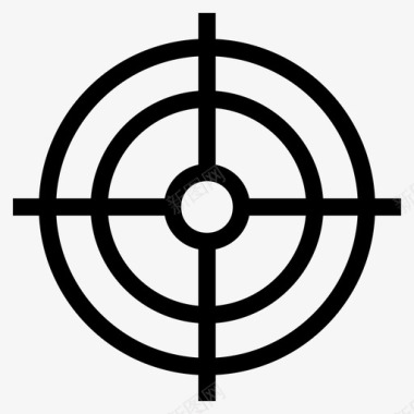十字准线靶子狙击手图标图标